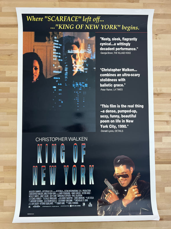 King Of New York - 1990 one sheet movie poster original 27x41