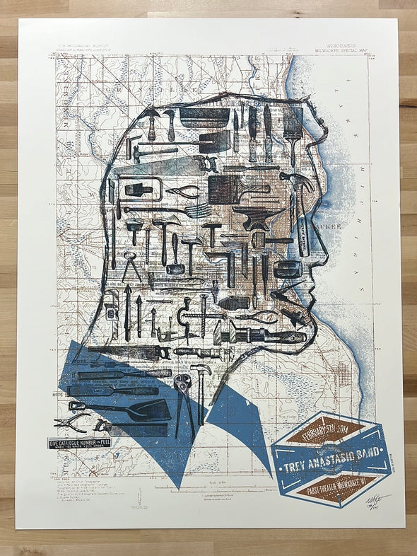 Trey Anastasio - 2014 The Silent P Poster Milwaukee, WI Pabst Theatre