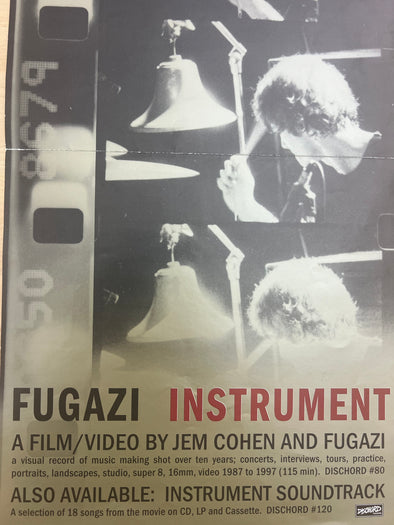 Fugazi  - 1999 DVD/VHS promo poster Instrument Dischord Records