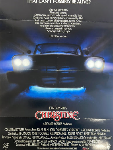 Christine - 1983 John Carpenter movie poster original