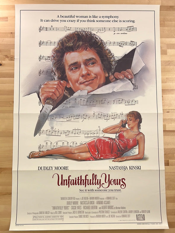 Unfaithfully Yours - 1984 movie poster original vintage