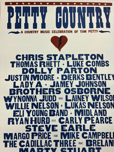 Petty Country - Hatch Show Print #2 poster Country Music Celebration Of Tom Petty