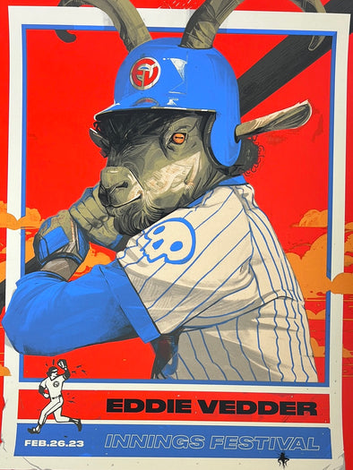 Eddie Vedder - 2023 Oliver Barrett poster Tempe, AZ