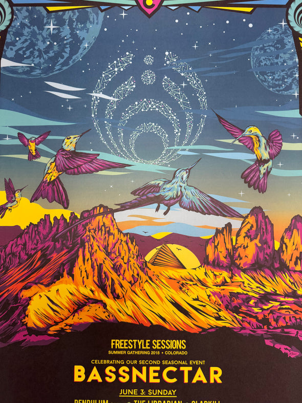 Bassnectar - 2018 poster Colorado Summer Gathering Freestyle Sessions 6/3