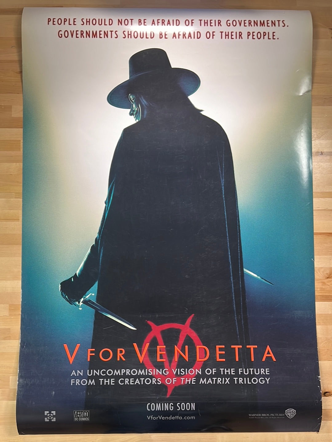 V For Vendetta 2006 Movie Poster Original Sold Out Posters V For Vendetta 2006 Movie Poster Original Sold Out Posters