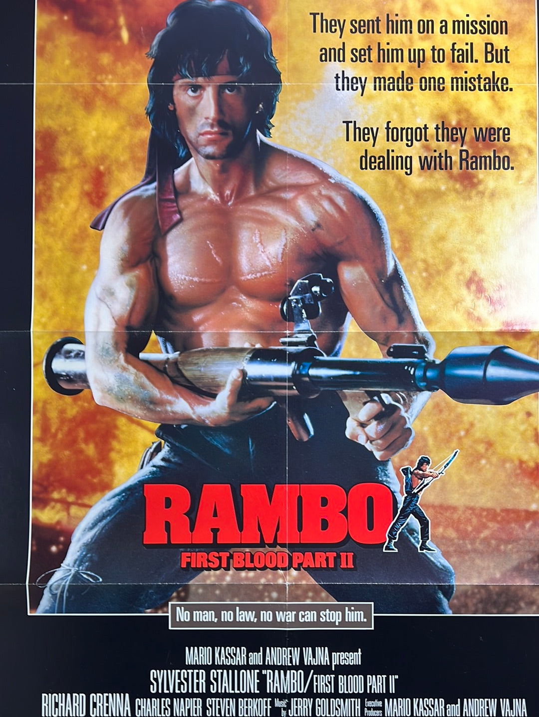 Rambo First Blood Part II 1985 Movie Poster Original Vintage Sold rambo-first-blood-part-ii-1985-movie-poster-original-vintage-sold