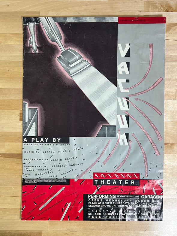 Vacuum - 1981 Chris Hardman promo poster Antenna Theatre