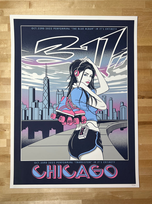 311 - 2022 Bryan Zellner poster Chicago, IL House Of Blues