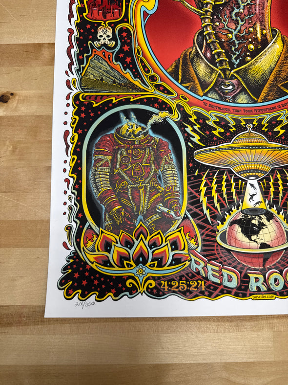 Puscifer - 2024 EMEK poster Red Rocks Morrison, CO