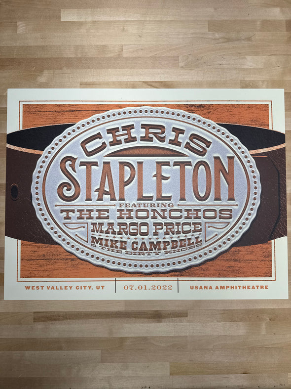 Chris Stapleton - 2022 Zoca Studio poster Usana West Valley City, UT