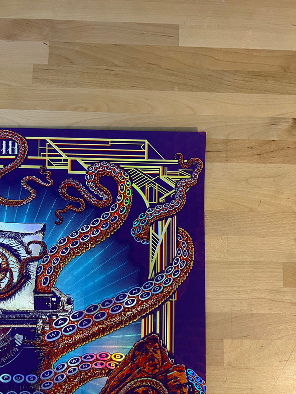 Umphrey's McGee - 2018 Pete Herzog poster Red Rocks Morrison, CO (RAINBOW FOIL)