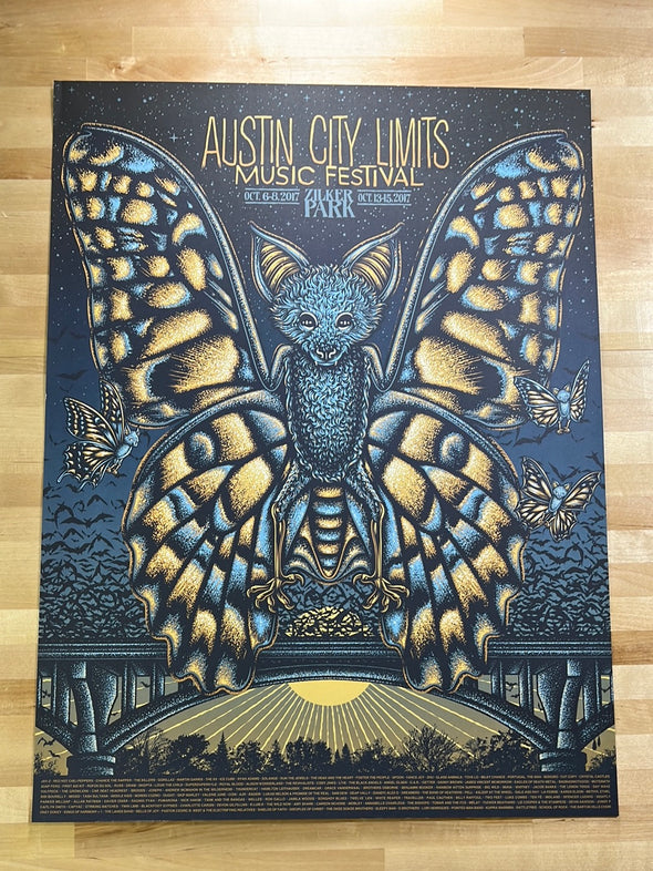 Austin City Limits Festival - 2017 Todd Slater Poster Zilker Park Austin, TX ACL