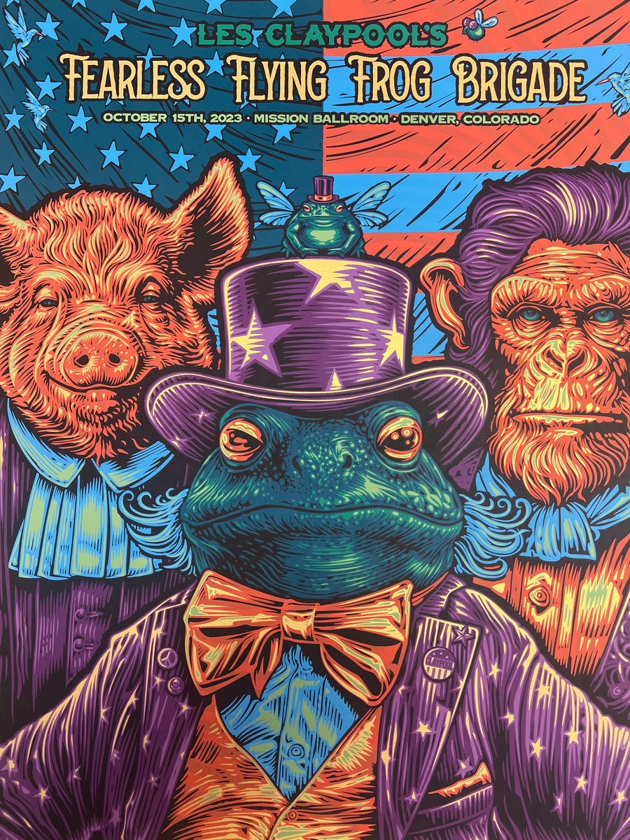 Les Claypool's Fearless Flying Frog Brigade - 2023 Todd Slater poster ...