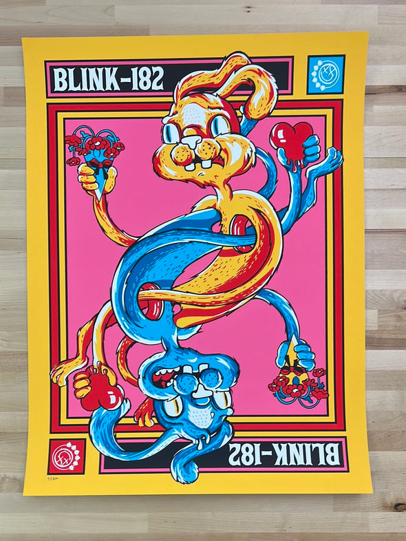 Blink 182 - Weird Lizard Design 2021 Rabbit Of Hearts poster