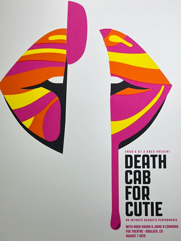 Death Cab For Cutie - 2019 Dan Stiles poster Boulder, CO Fox Theatre