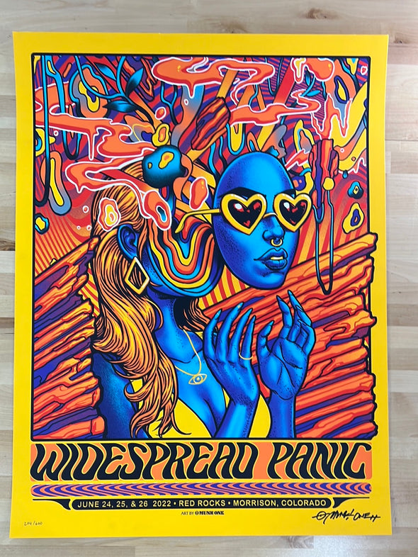 Widespread Panic - 2022 Munk One poster Red Rocks Morrison, CO