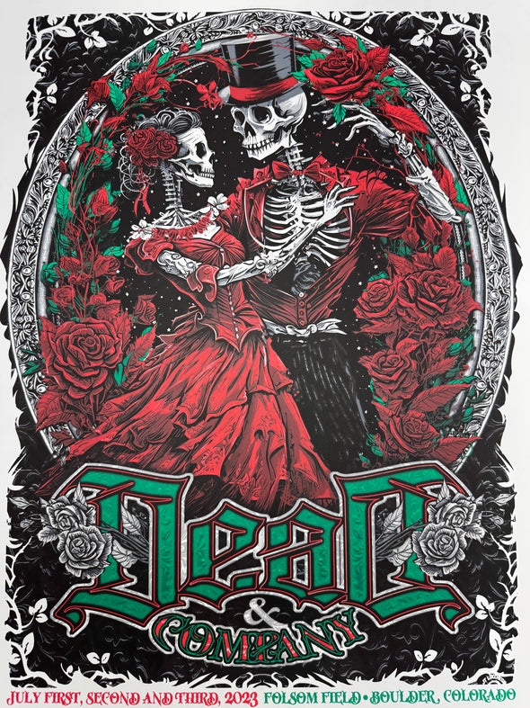 Dead & Company - 2023 J.T. Lucchesi poster Boulder, CO Folsom Field