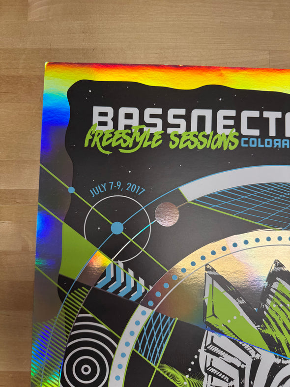 Bassnectar - 2017 Derek Sabiston poster Colorado Freestyle Sessions FOIL