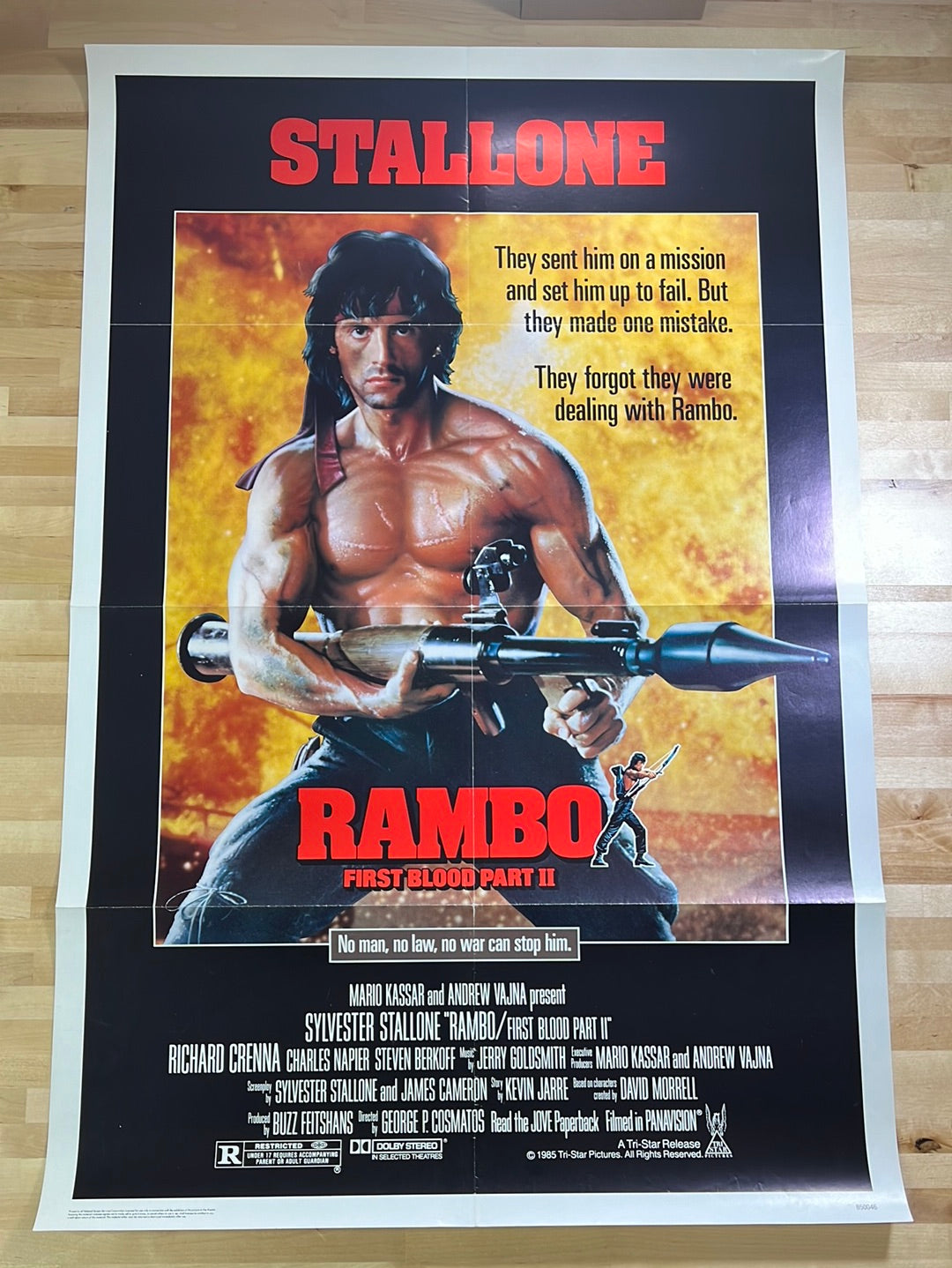 Rambo First Blood Part II - 1985 movie poster original vintage – Sold Out  Posters