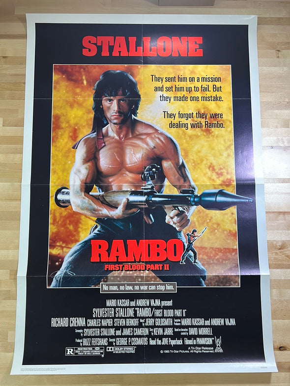 Rambo First Blood Part II - 1985 movie poster original vintage
