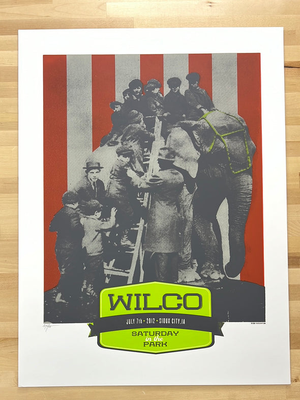 Wilco - 2012 The Silent P poster Sioux City, IA Saturday In The Park