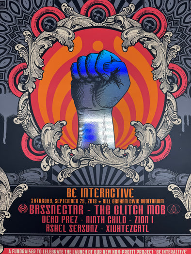 Be Interactive - 2018  poster Bassnectar Bill Graham Civic Auditorium