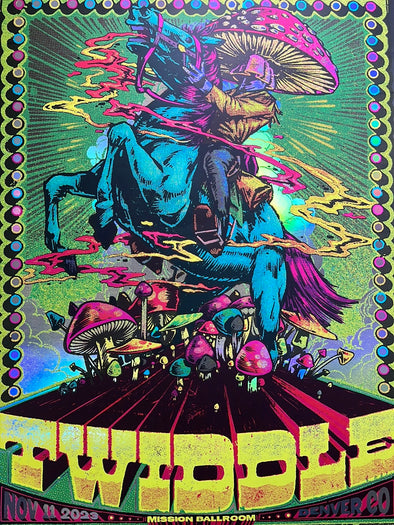 Twiddle - 2023 Max Mahn poster Denver, CO Mission Ballroom FOIL