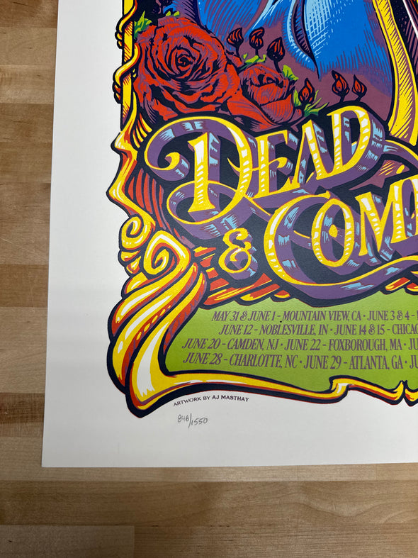 Dead & Company - 2019 AJ Masthay poster Summer Tour 1550