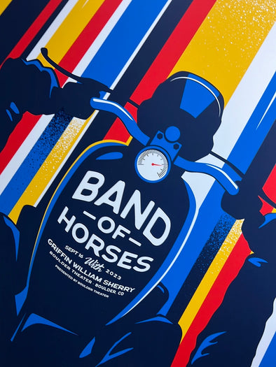 Band Of Horses - 2023 Dan Stiles poster Boulder, CO Boulder Theatre