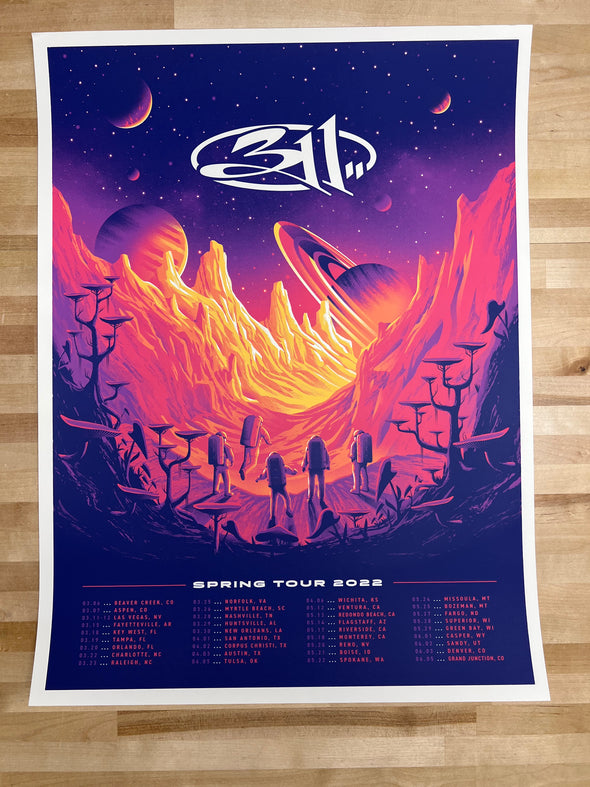 311 - 2022 DKNG tour poster – Sold Out Posters
