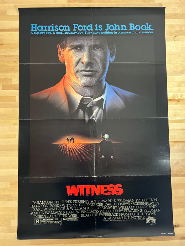 Witness - 1985 one sheet movie poster original 27x41