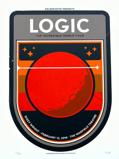 Logic - 2016 Lil Tuffy poster San Francisco, CA The Warfield Theatre