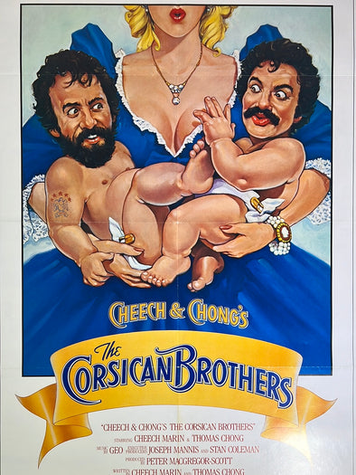 Cheech & Chong's The Corsican Brothers - 1984 movie poster original vintage 27x41