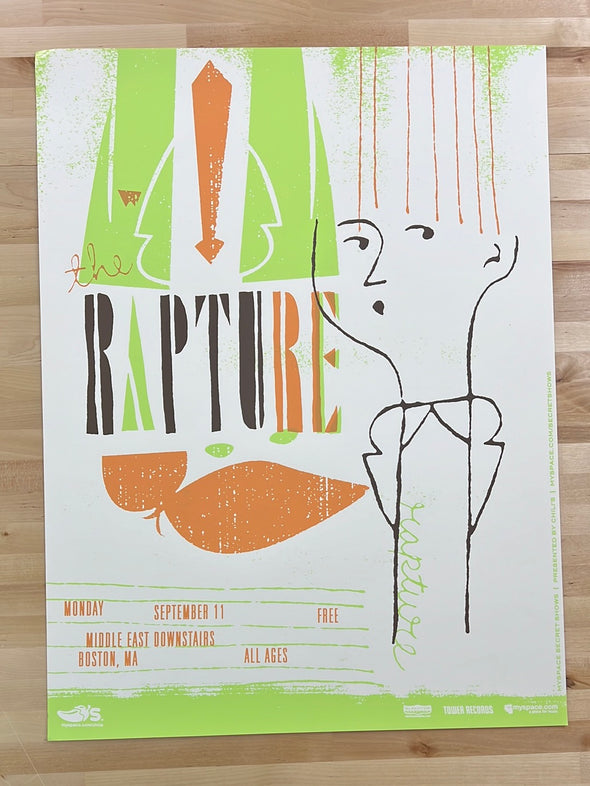 Rapture - 2006 Micah Smith poster Cambridge, MA Middle East