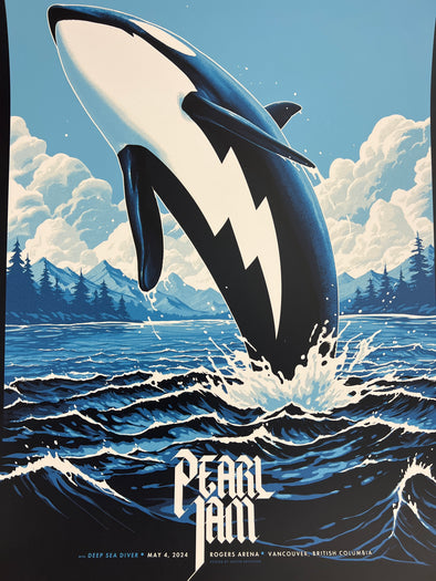 Pearl Jam - 2024 Justin Erickson poster Vancouver, BC Rogers Arena