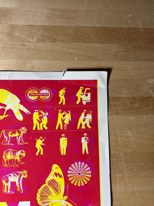 Pearl Jam - 1998 Ames Brothers poster Greenwood Village, CO Fiddler's Green (DAMAGE)