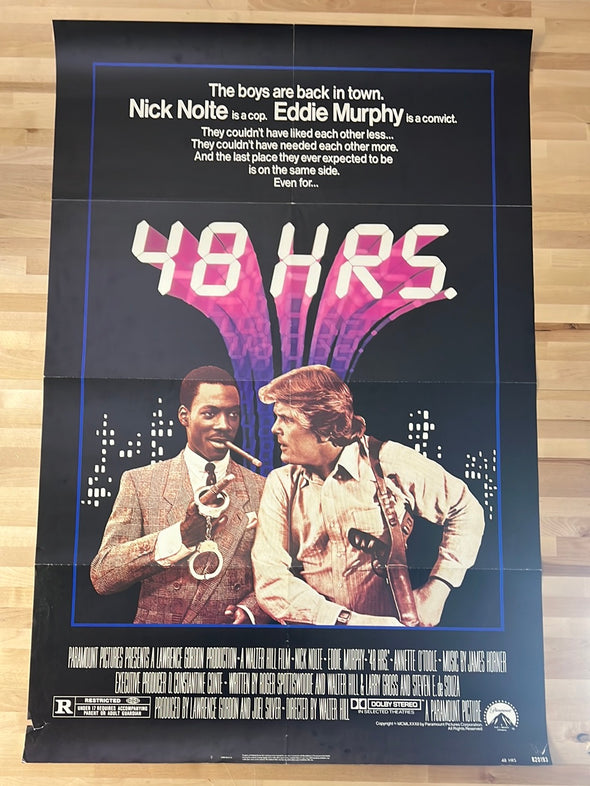 48 HRS - 1982 movie poster original 27x40