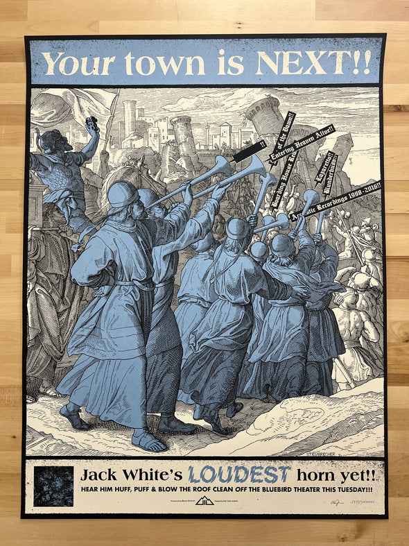 Jack White - 2024 Rob Jones poster Denver, CO Bluebird Theatre