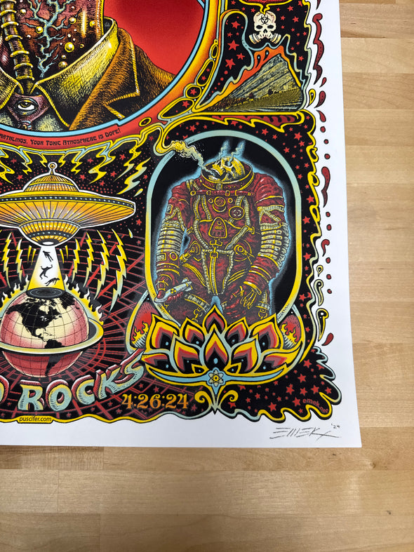 Puscifer - 2024 EMEK poster Red Rocks Morrison, CO