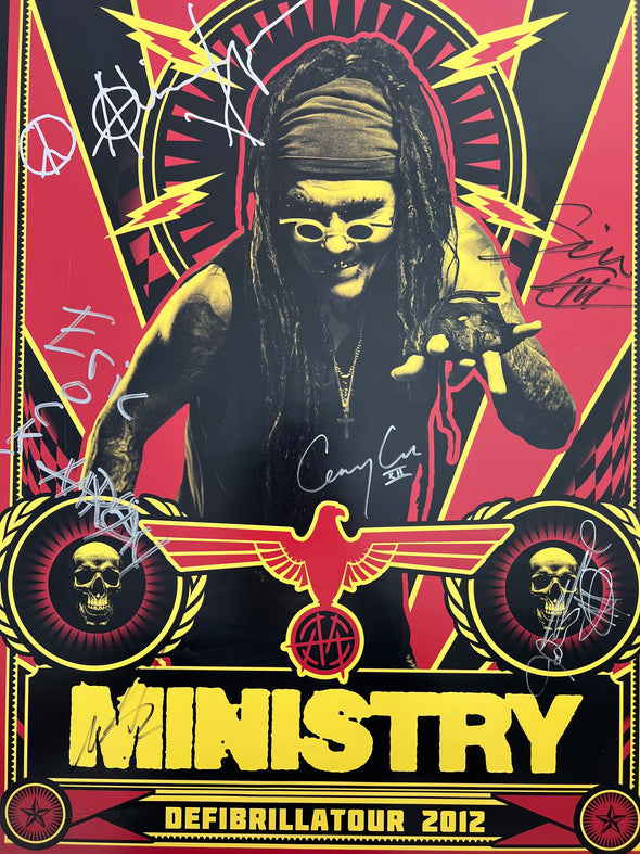 Ministry - 2012 Defibrillatour promo poster SIGNED