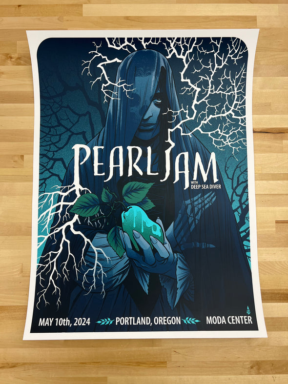 Pearl Jam - 2024 Becky Cloonan poster Portland, OR Moda Center