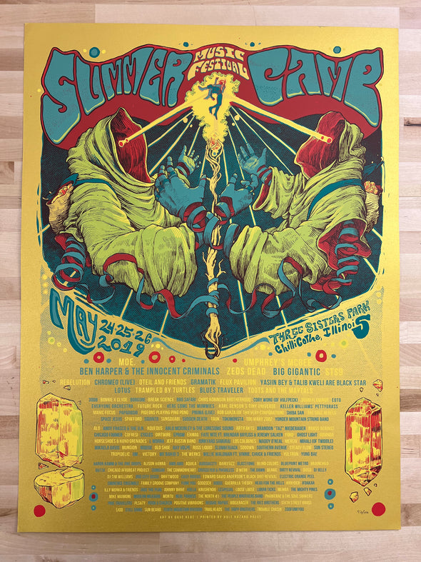 Summer Camp Music Festival - 2019 poster Chillicothe, IL Three Sisters Park GOLD edition