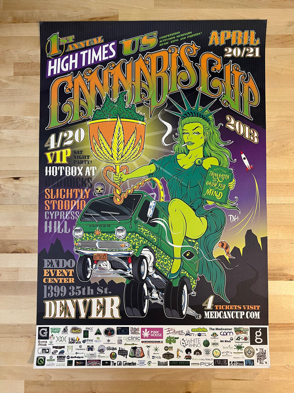 Cannabis Cup - 2013 Dane Holmquist High Times Cannabis Cup poster Denver, CO EXDO Event Center