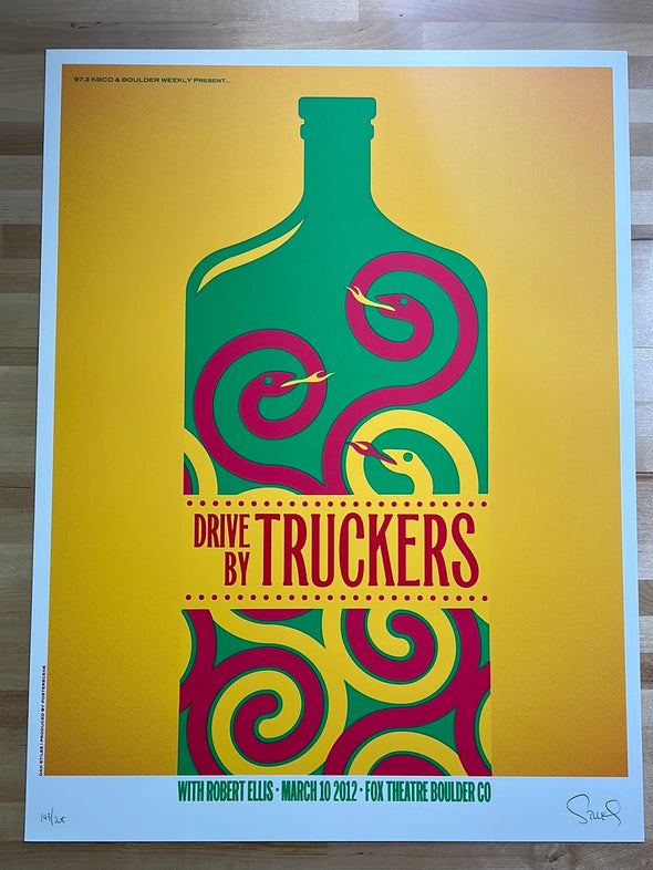 Drive By Truckers - 2012 Dan Stiles poster Boulder, CO Fox Theatre