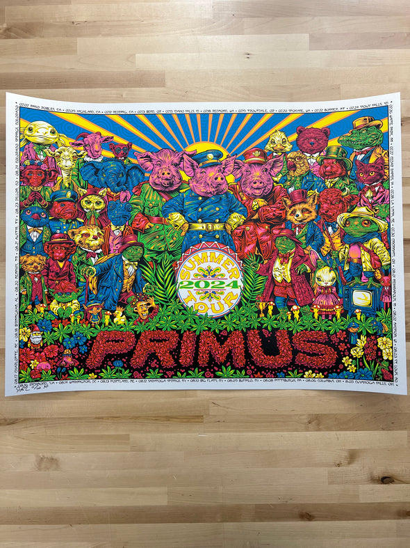 Primus - 2024 Todd Slater Summer Tour Poster AP Edition