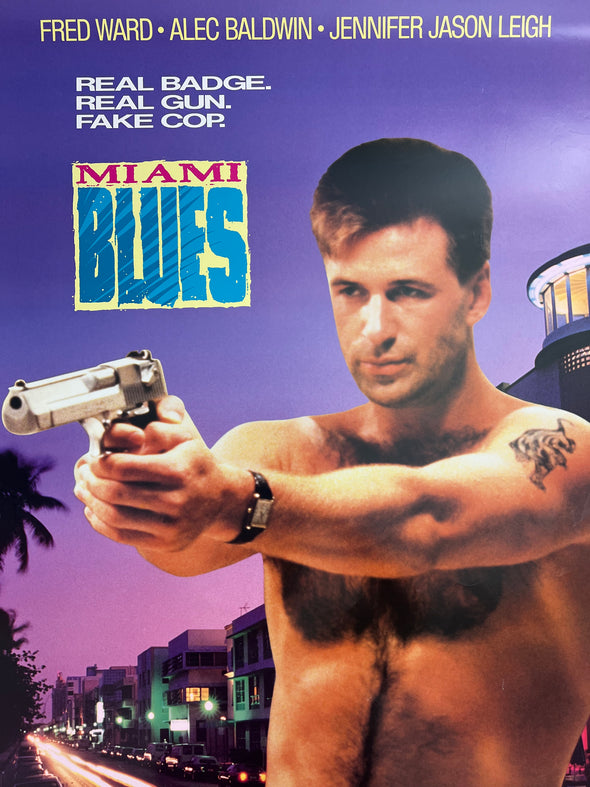 Miami Blues - 1990 video promo movie poster original 25x38