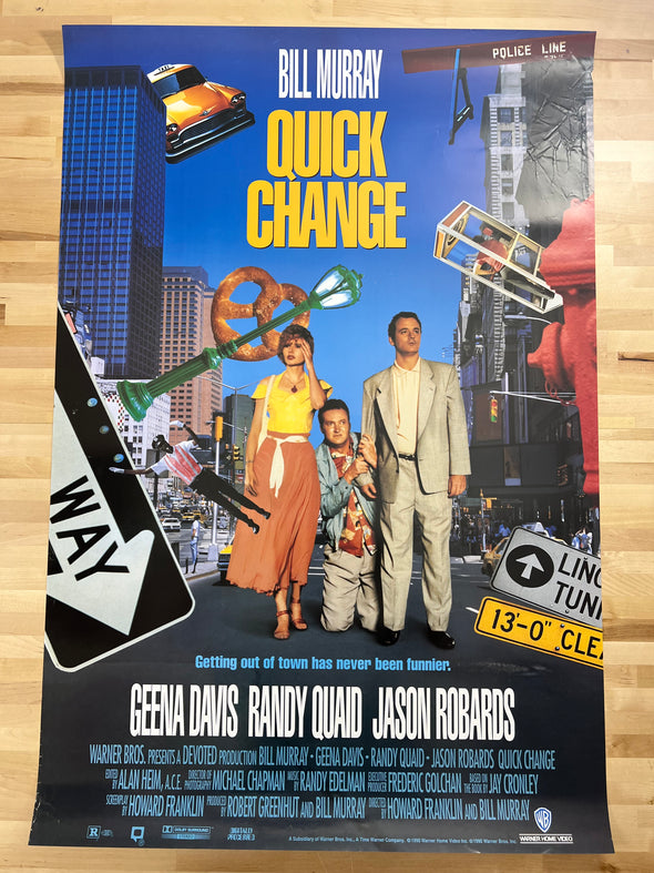 Quick Change - 1990 video promo movie poster original 27x40