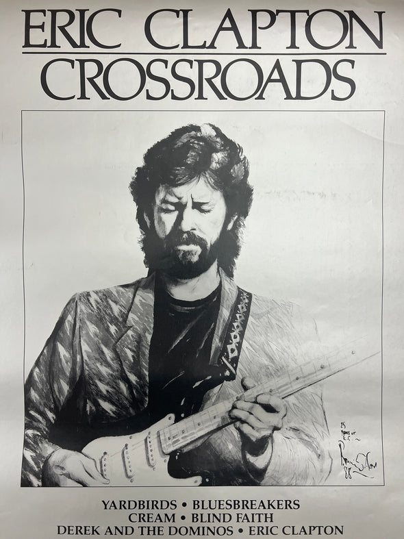 Eric Clapton - 1988 promo poster original vintage Crossroads Polydor