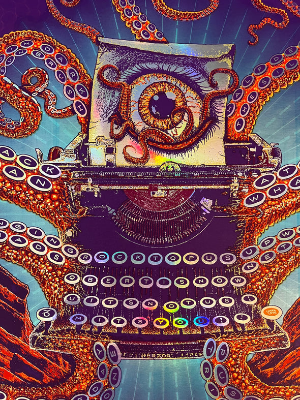 Umphrey's McGee - 2018 Pete Herzog poster Red Rocks Morrison, CO (RAINBOW FOIL)