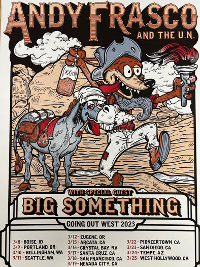 Andy Frasco & the U.N. - 2023 Nate Gonzalez poster Going Out West